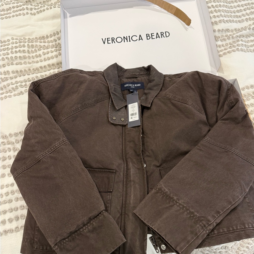 Veronica Beard Arlo Canvas Chore Jacket NWT Medium Originally $748 - Picture 8 of 9